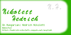 nikolett hedrich business card